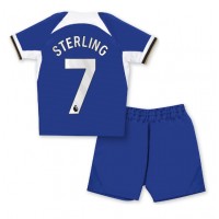 Chelsea Raheem Sterling #7 Fußballbekleidung Heimtrikot Kinder 2023-24 Kurzarm (+ kurze hosen)